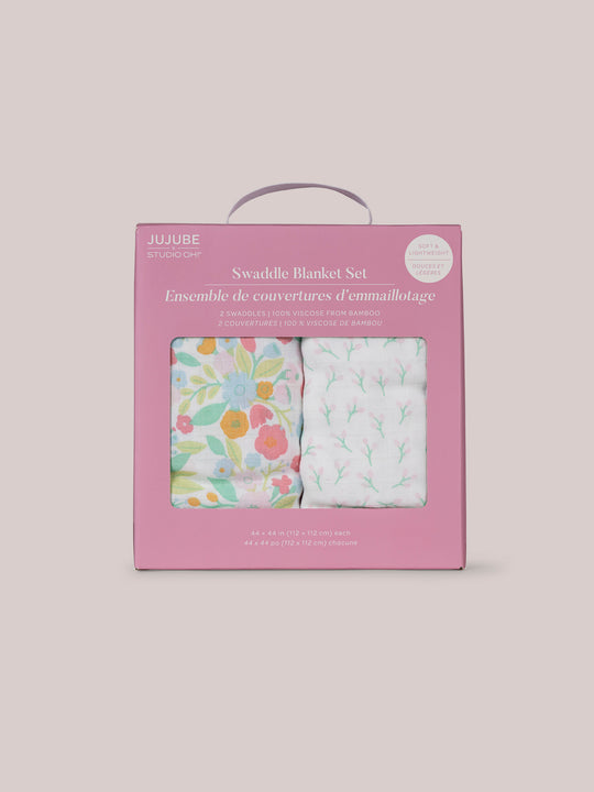 2-Pack Square Swaddle Blanket Set