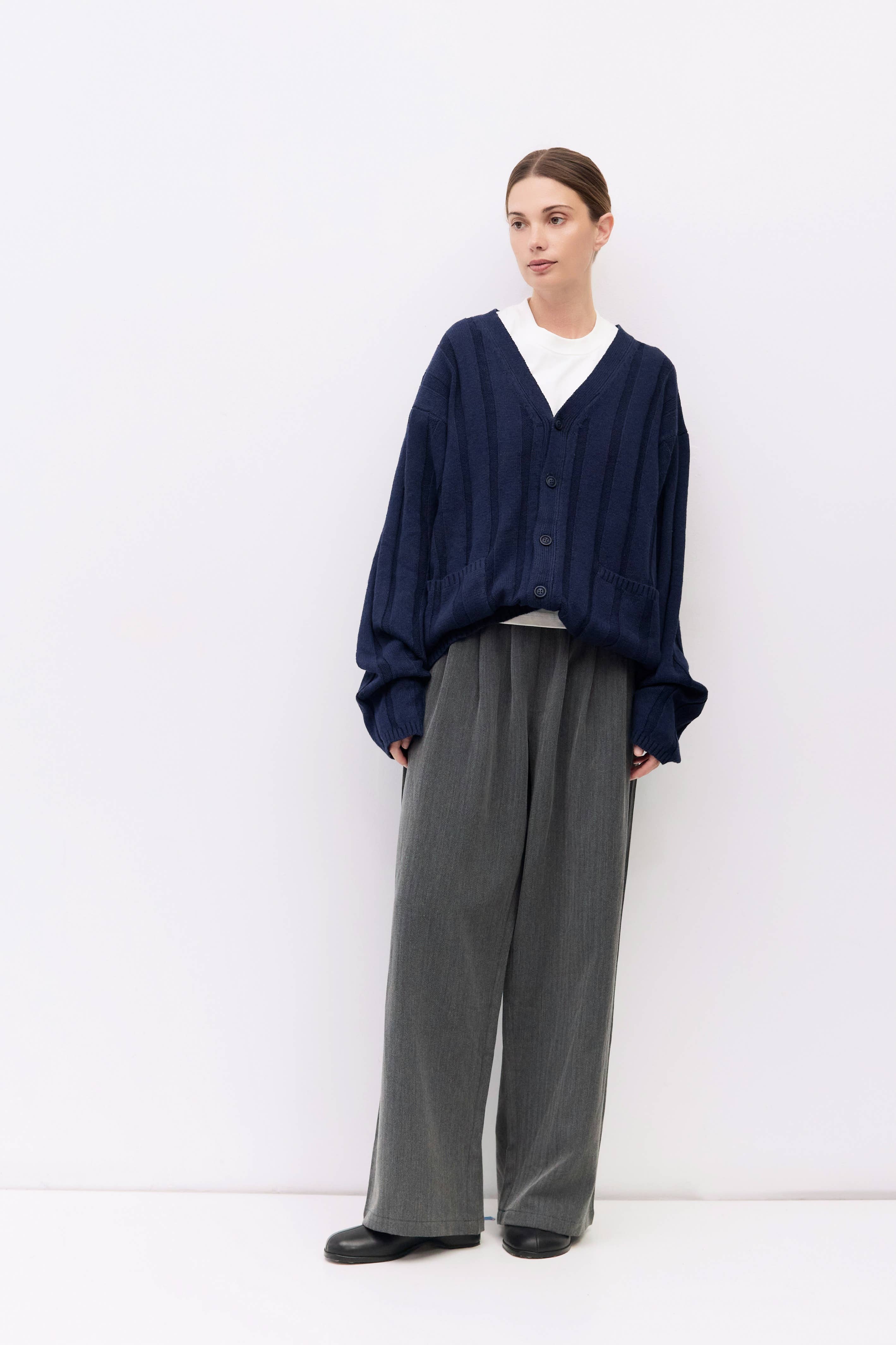 The Vaughn Cardigan | Thick Ribbed Knit Cardigan