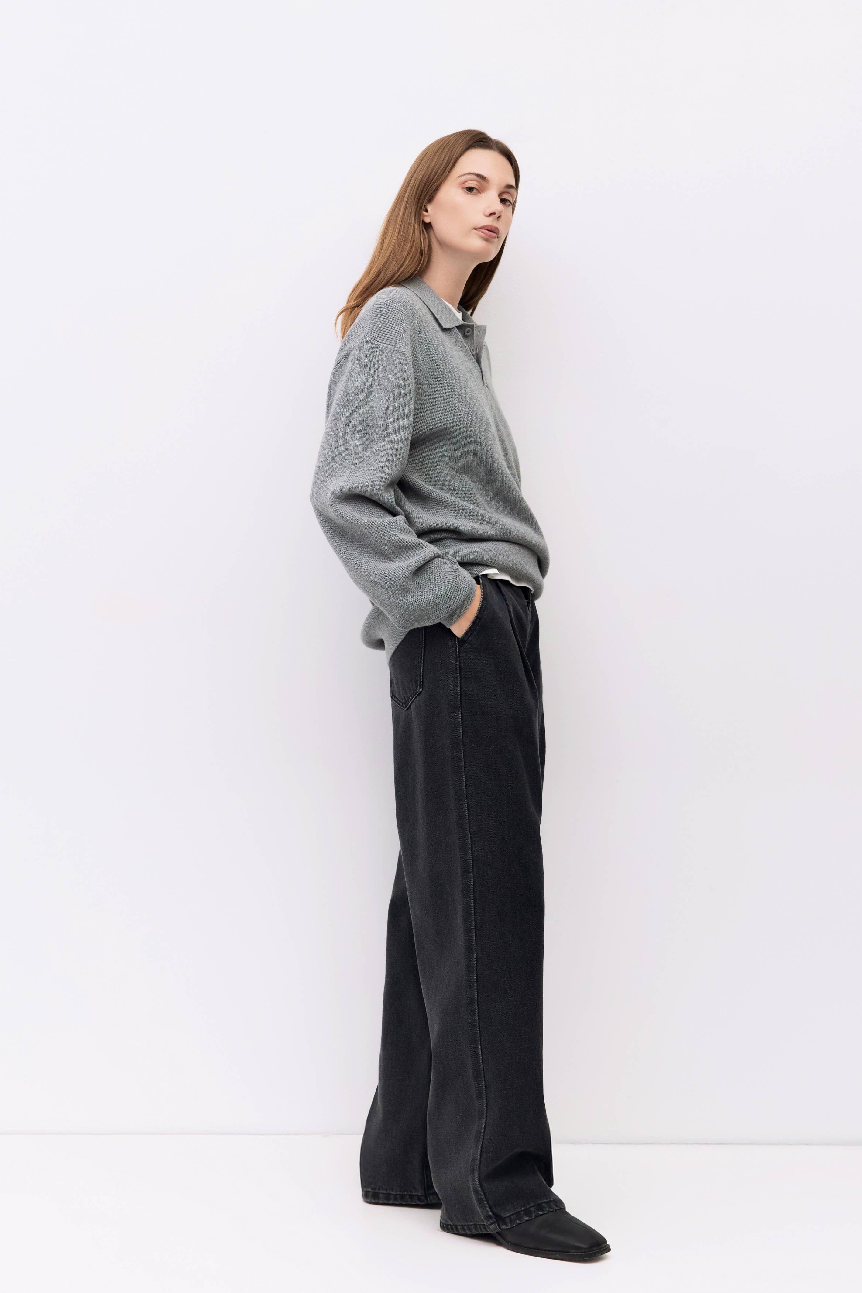 The Damien Sweater | Knit Polo Sweater Top