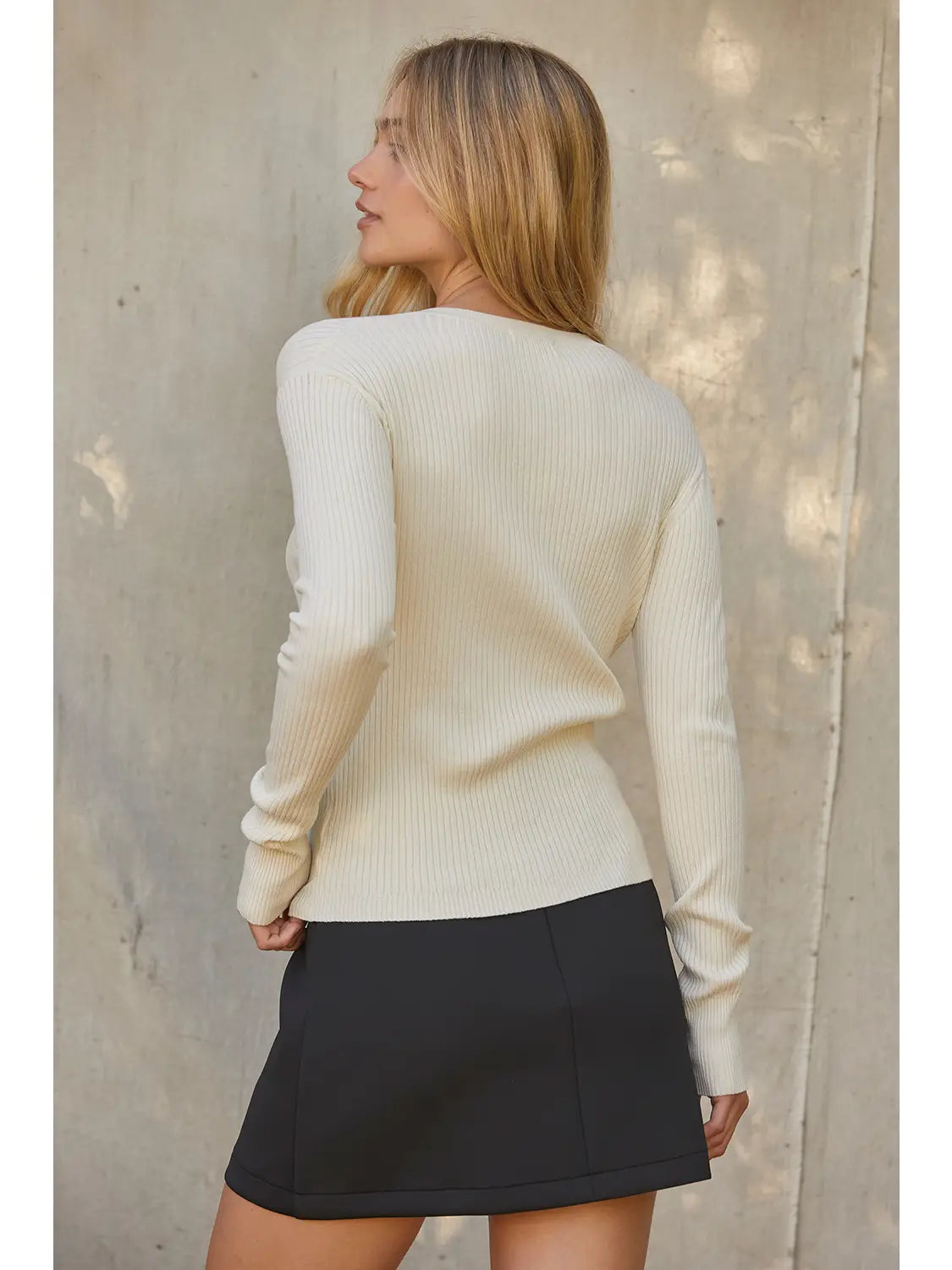 Kaylee Henley Sweater Knit Top