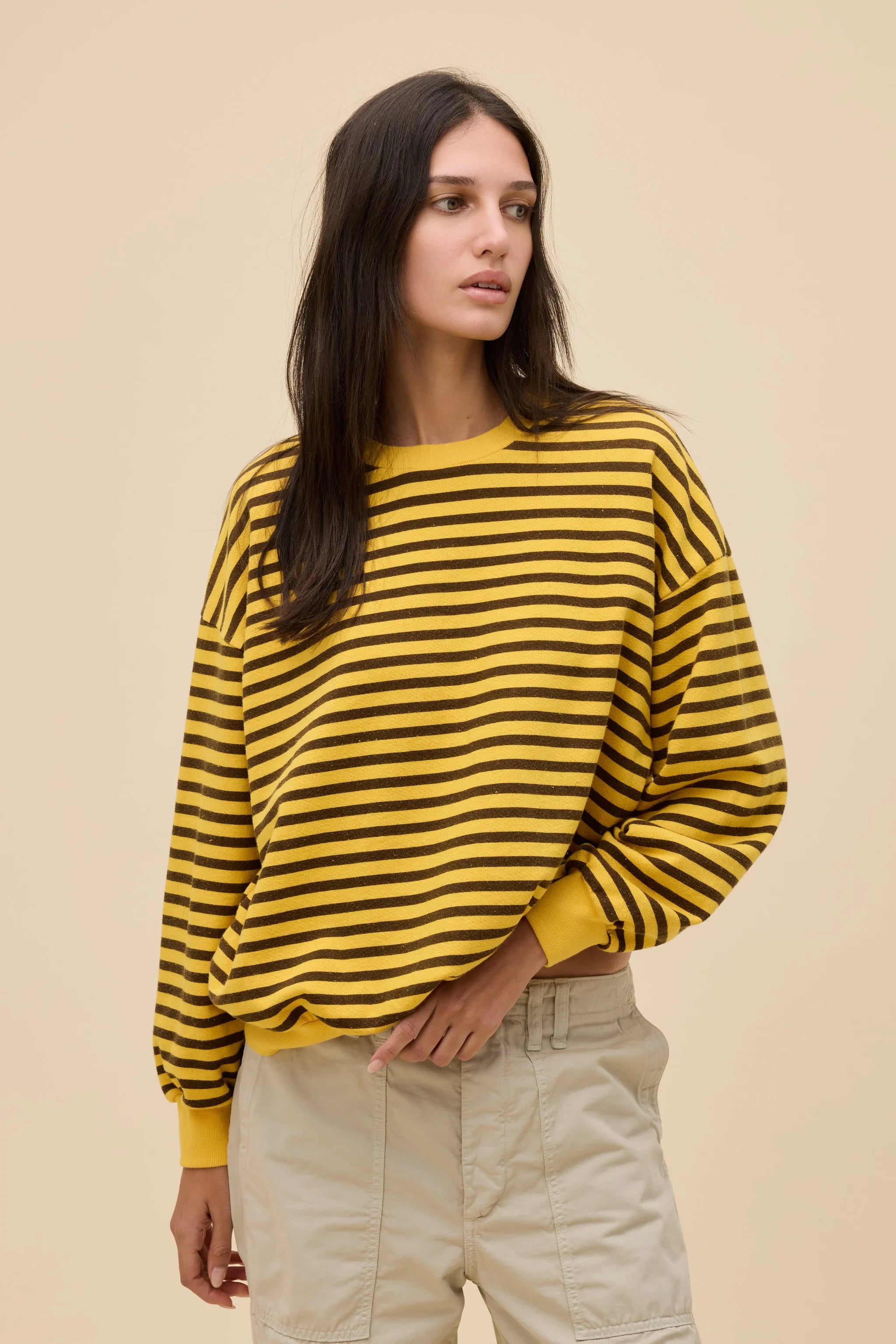 Stripe Terry Sweatshirt