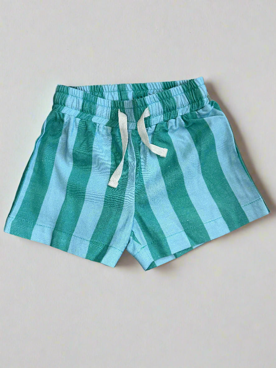 Linen Striped Shorts