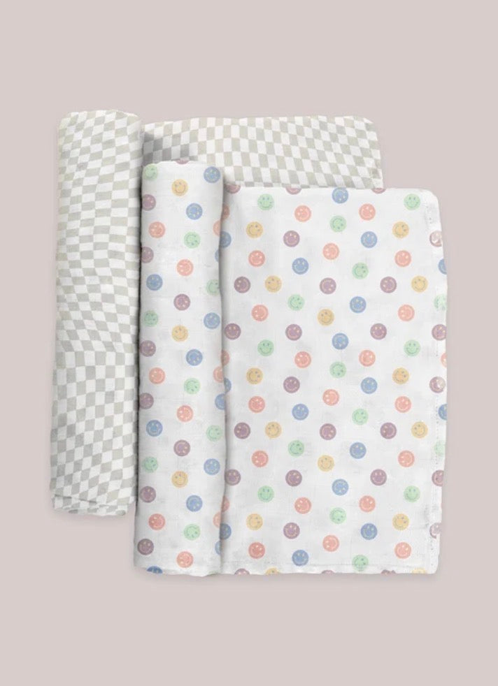 2-Pack Square Swaddle Blanket Set