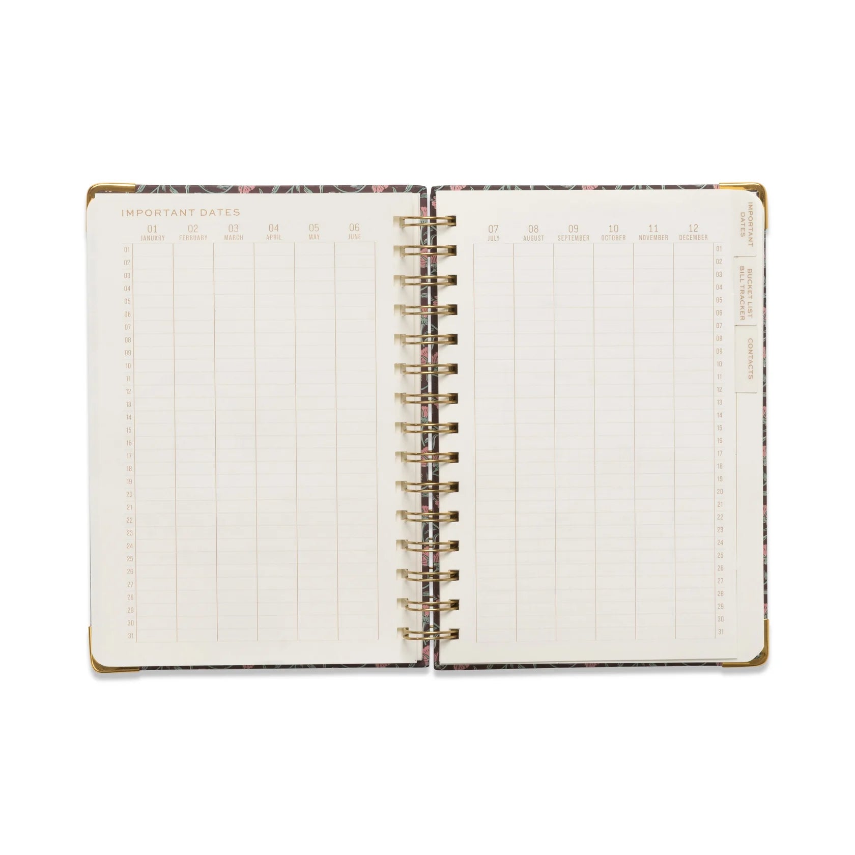 13 Mo Perpetual Planner- Burgundy Vintage Floral