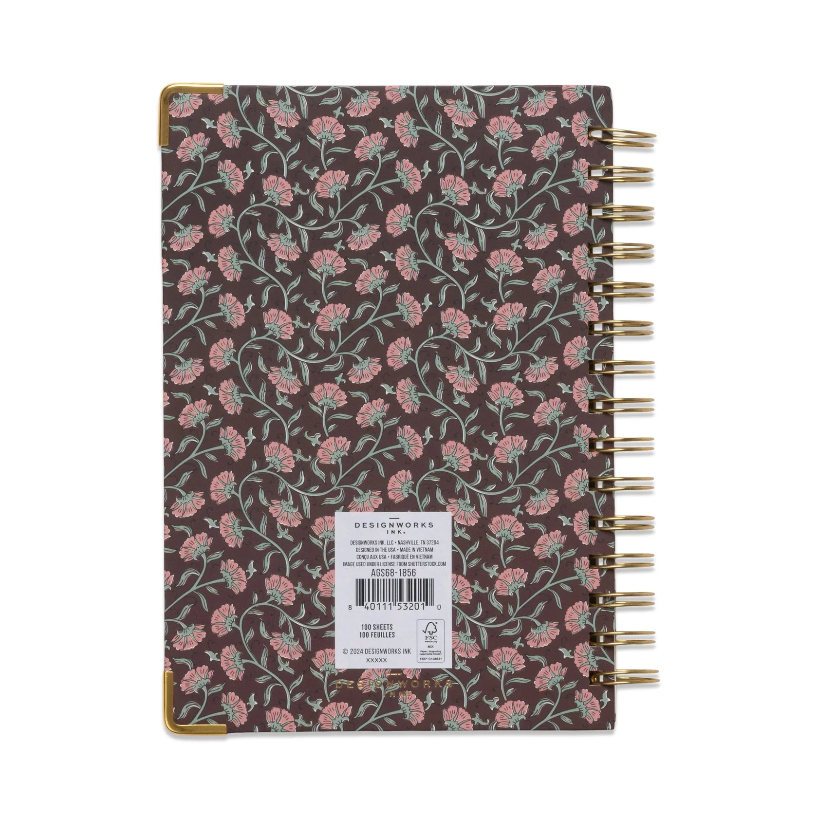 13 Mo Perpetual Planner- Burgundy Vintage Floral