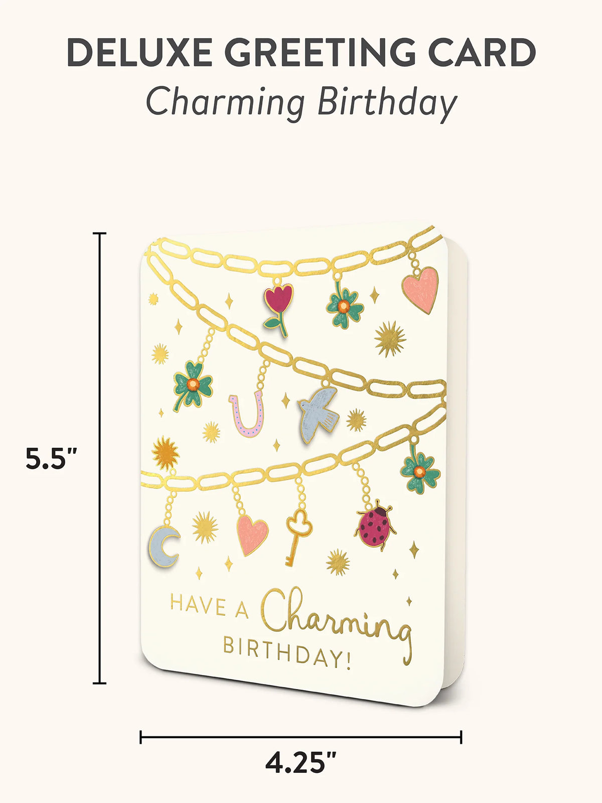 Charming Birthday Deluxe Greeting Card
