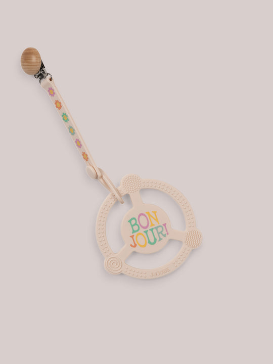 Silicone Teether Ring & Detachable Clip