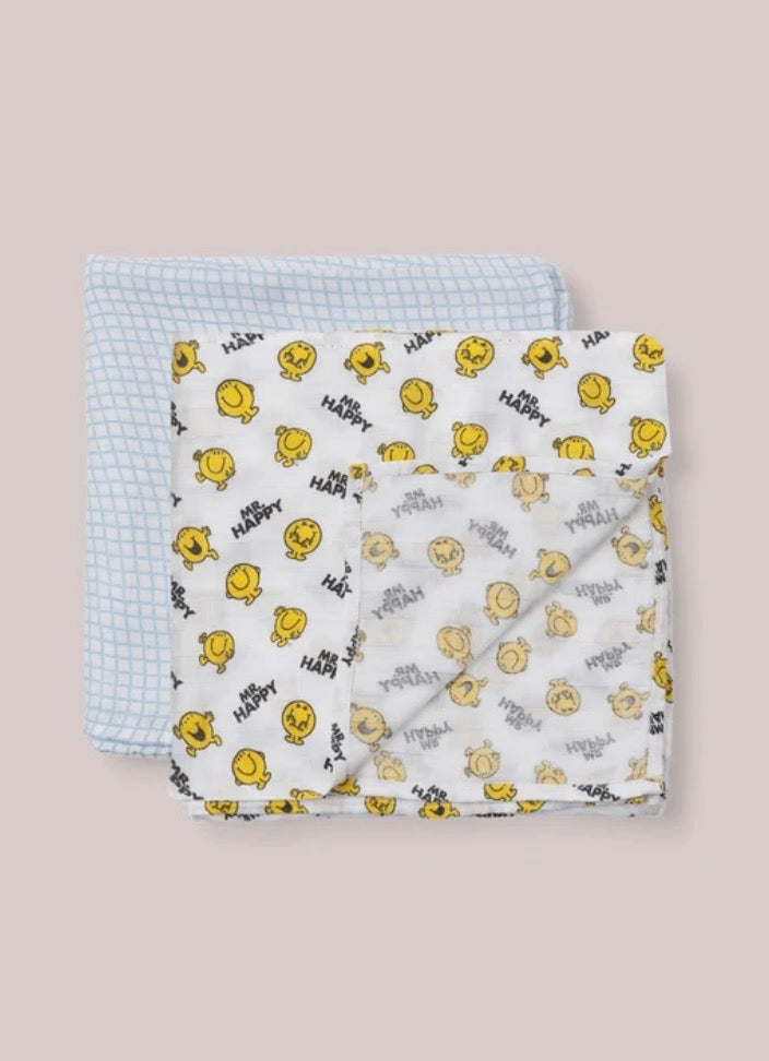2-Pack Square Swaddle Blanket Set