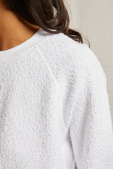 Summer Boucle LS Raglan Crew Neck