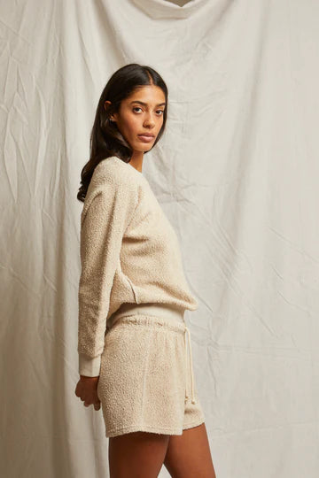 Summer Boucle LS Raglan Crew Neck