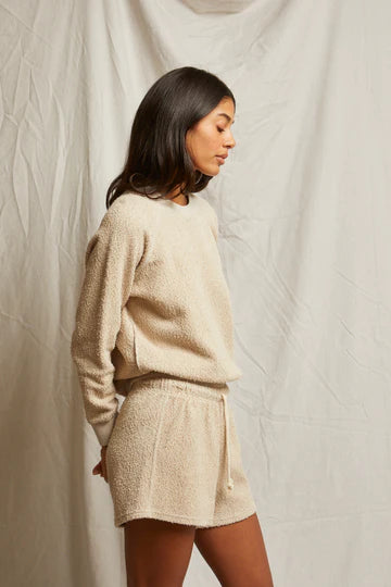Summer Boucle LS Raglan Crew Neck