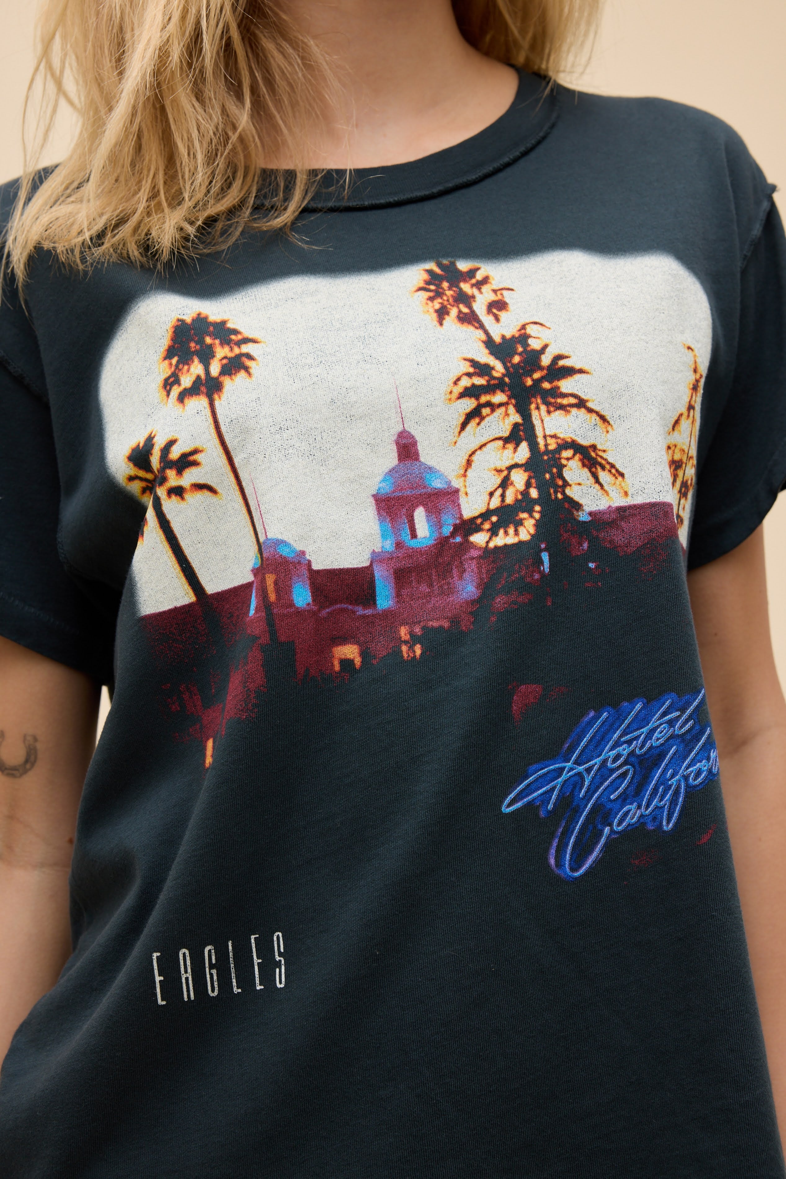 Eagles Hotel California Reverse GF Tee