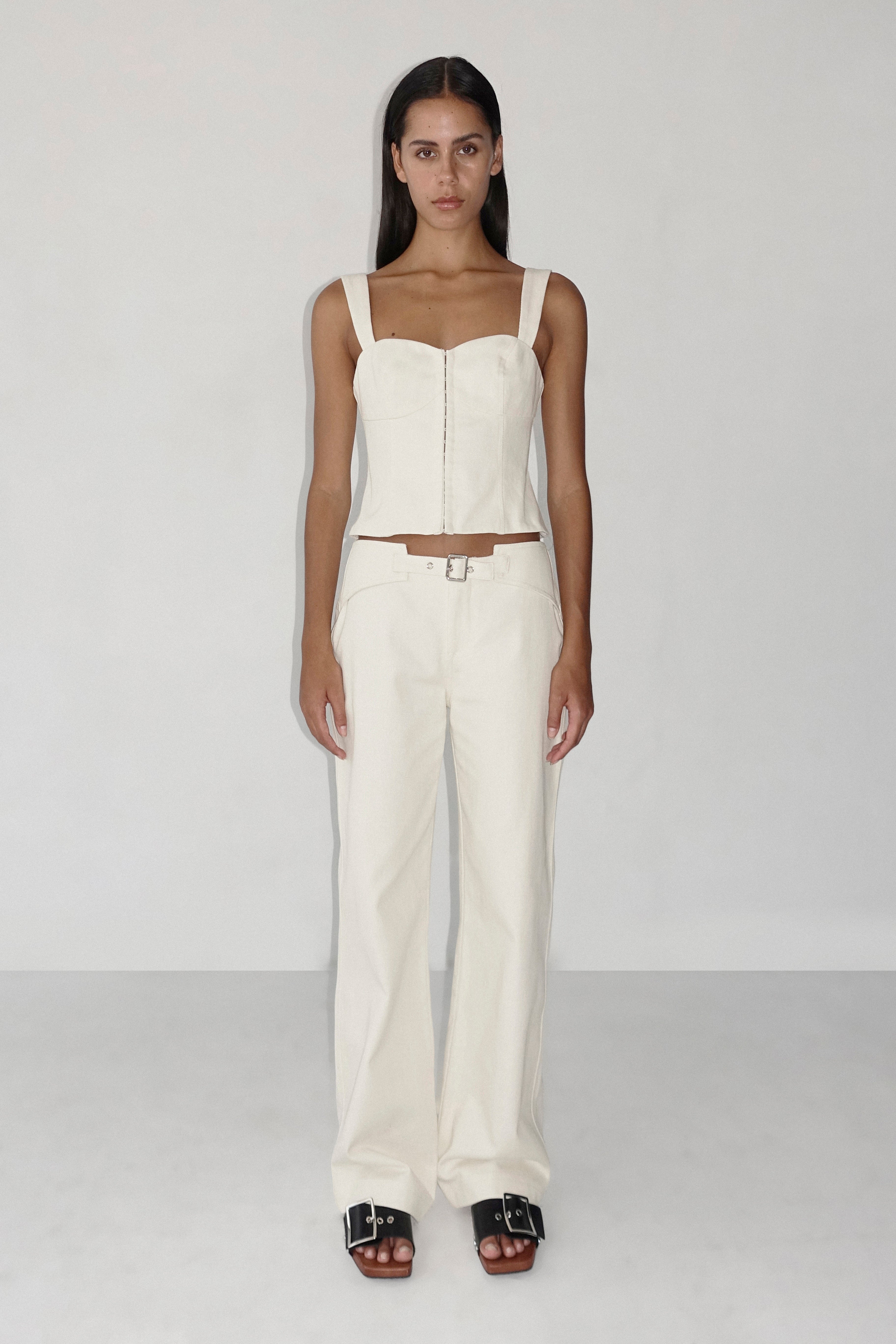 Cindy Fitted Bodice Bone