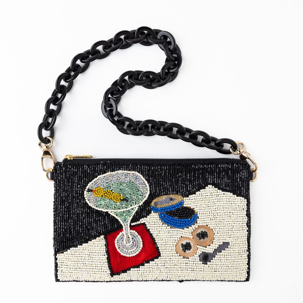 Elenor Martini + Caviar Glass Beaded Bag