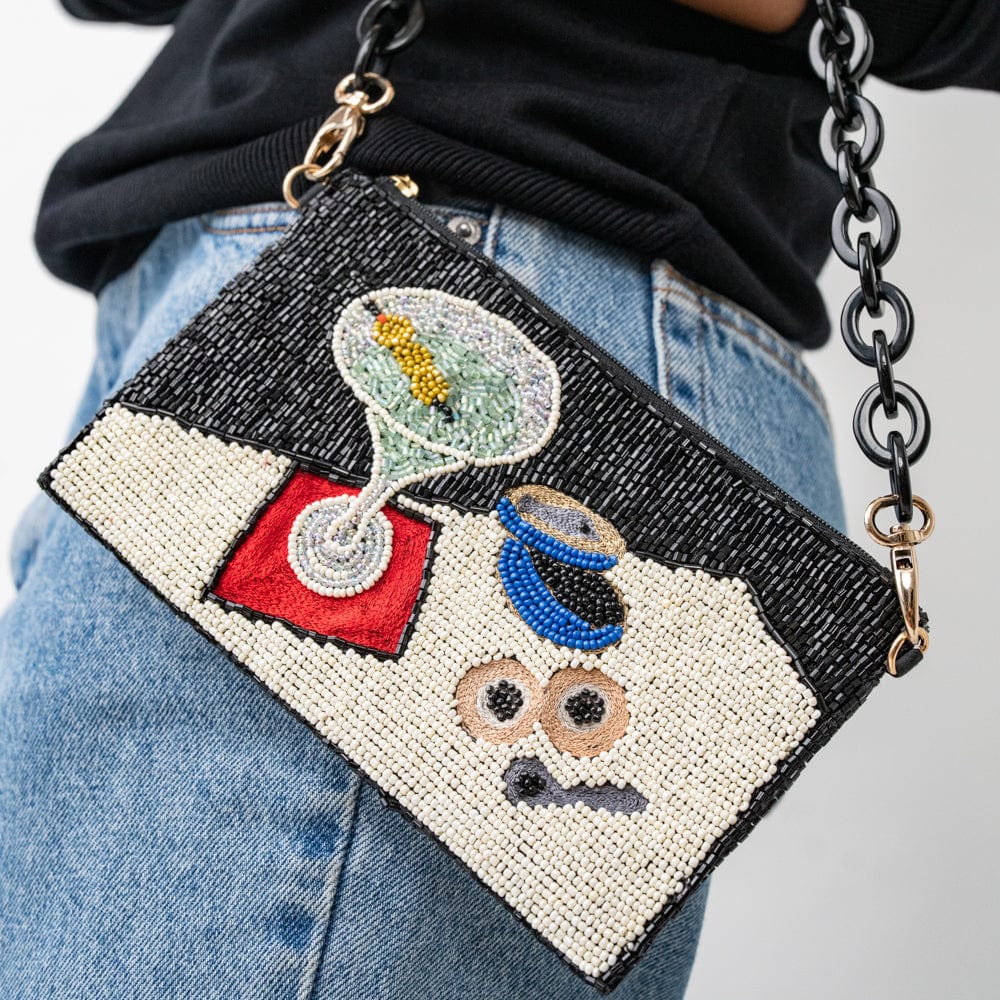 Elenor Martini + Caviar Glass Beaded Bag