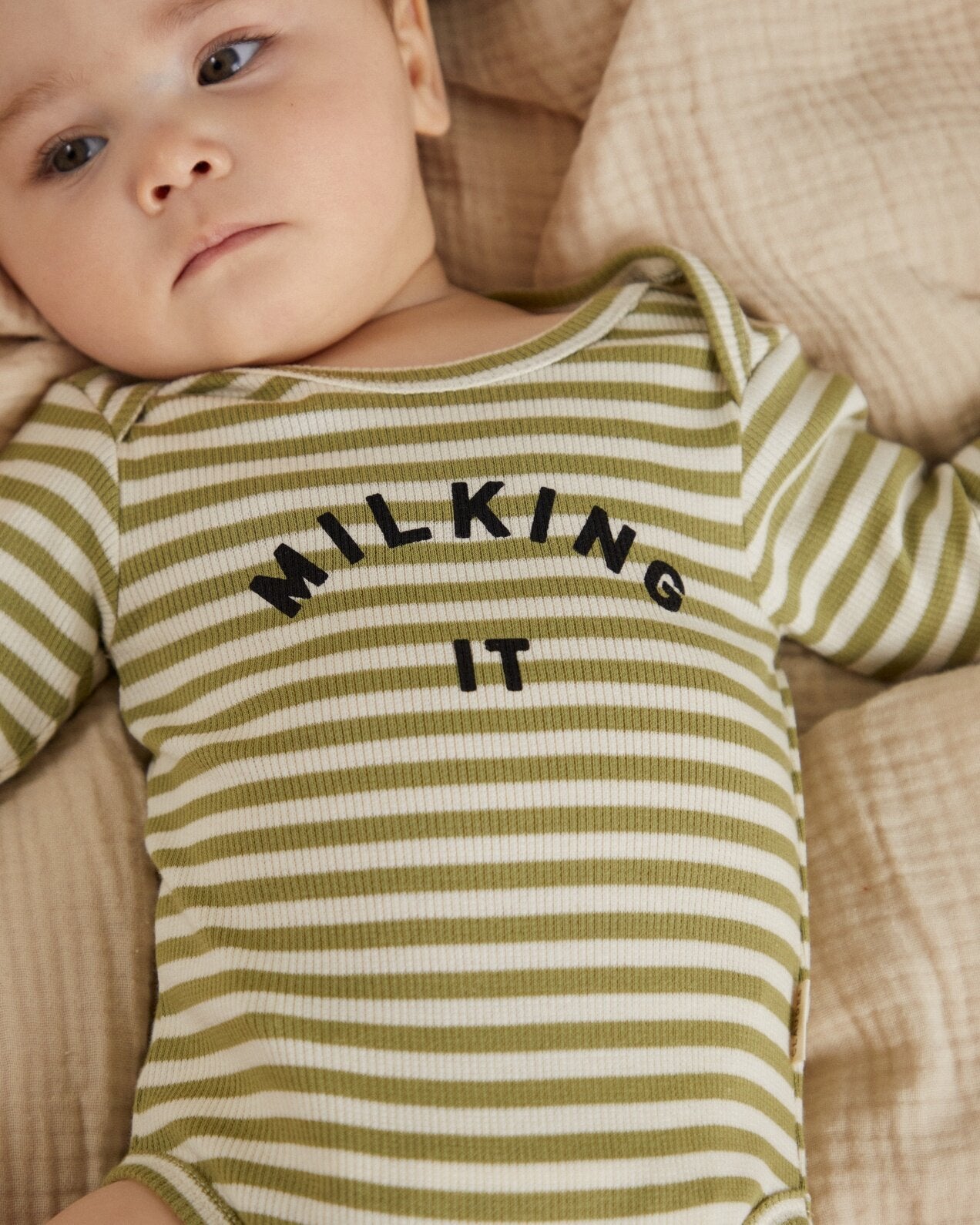 Milking It Matcha Stripe Bodysuit