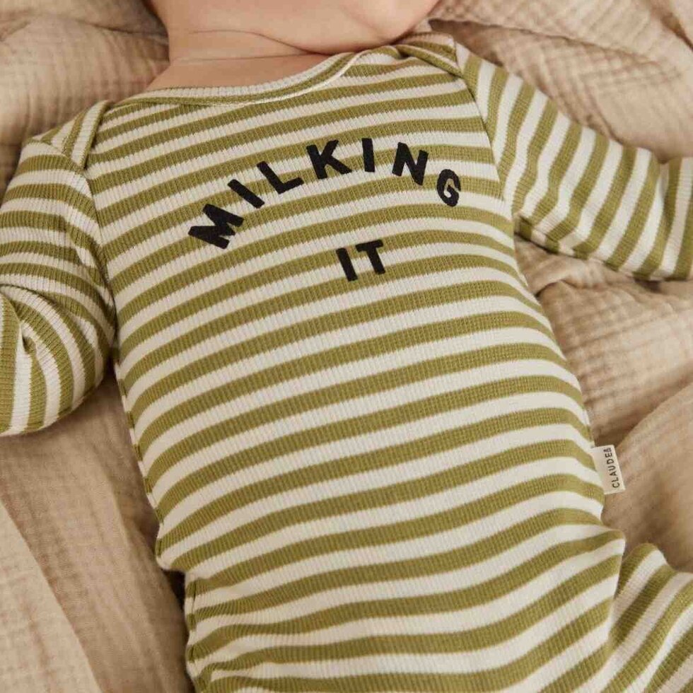 Milking It Stripe onesie