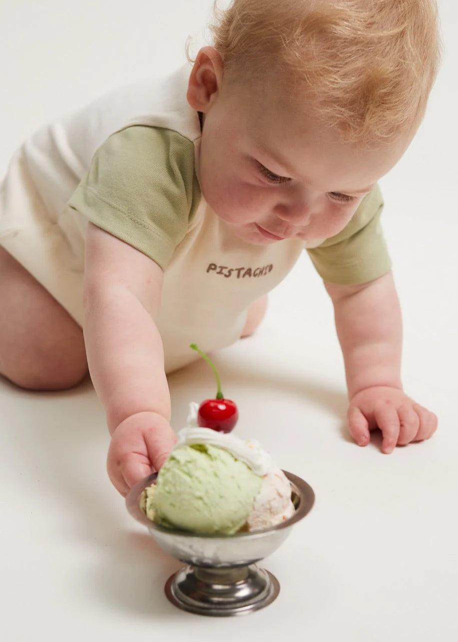 Devon Pistachio Baby Romper