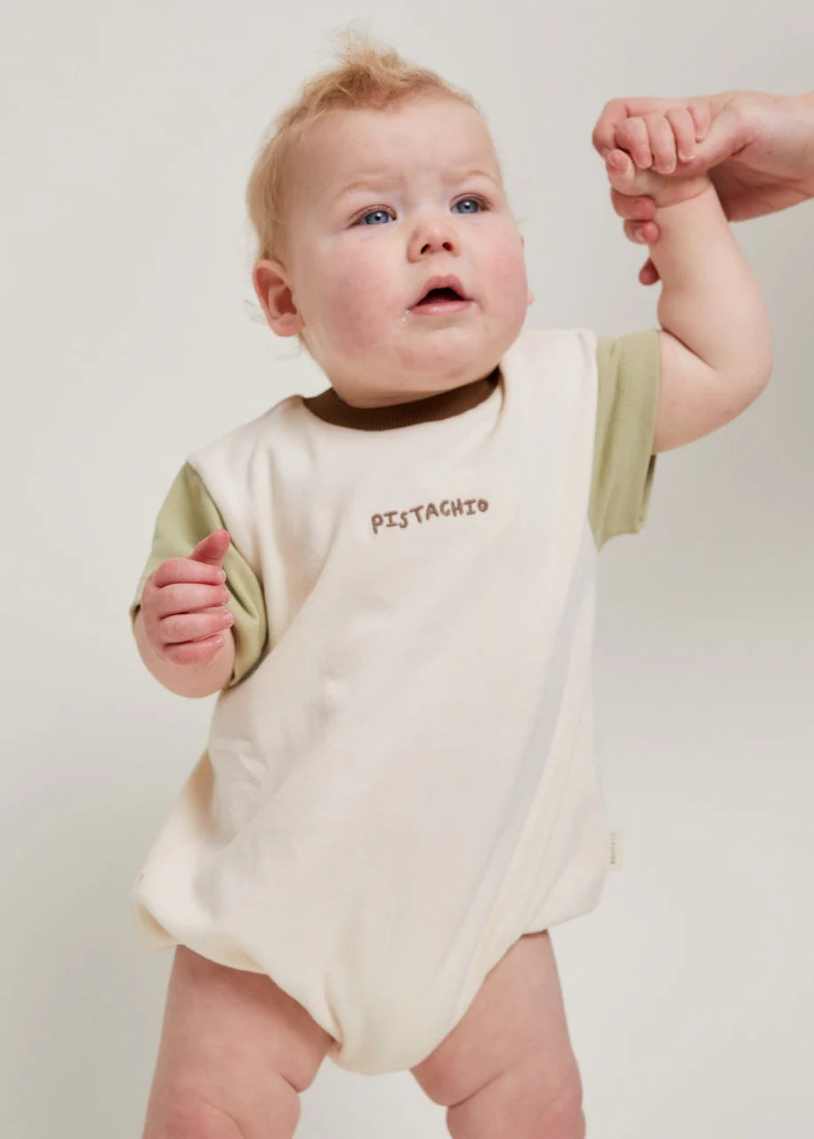 Devon Pistachio Baby Romper