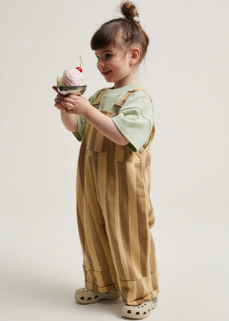 Blythe Banoffee Stripe Dungaree
