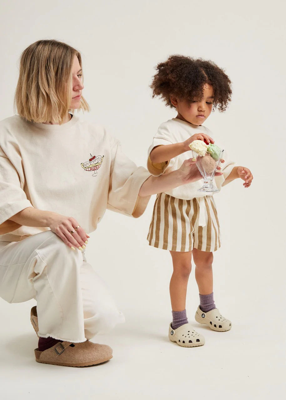 Harper Hazelnut Stripe Short