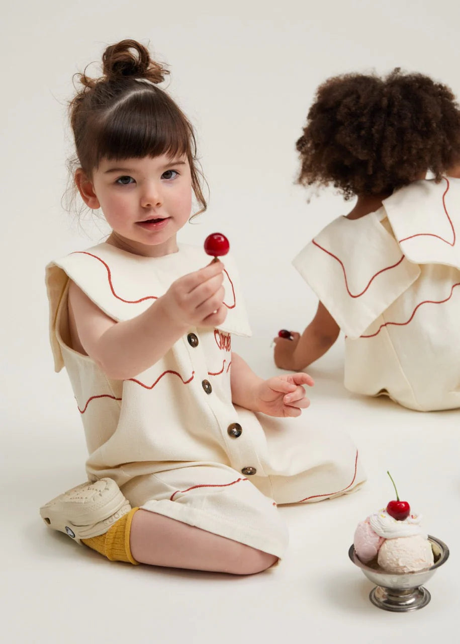 Cali Vanilla Ripple Collar Overall