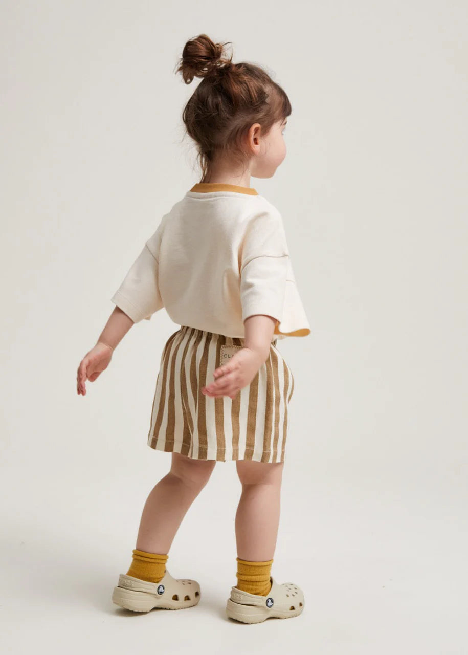 Harper Hazelnut Stripe Short