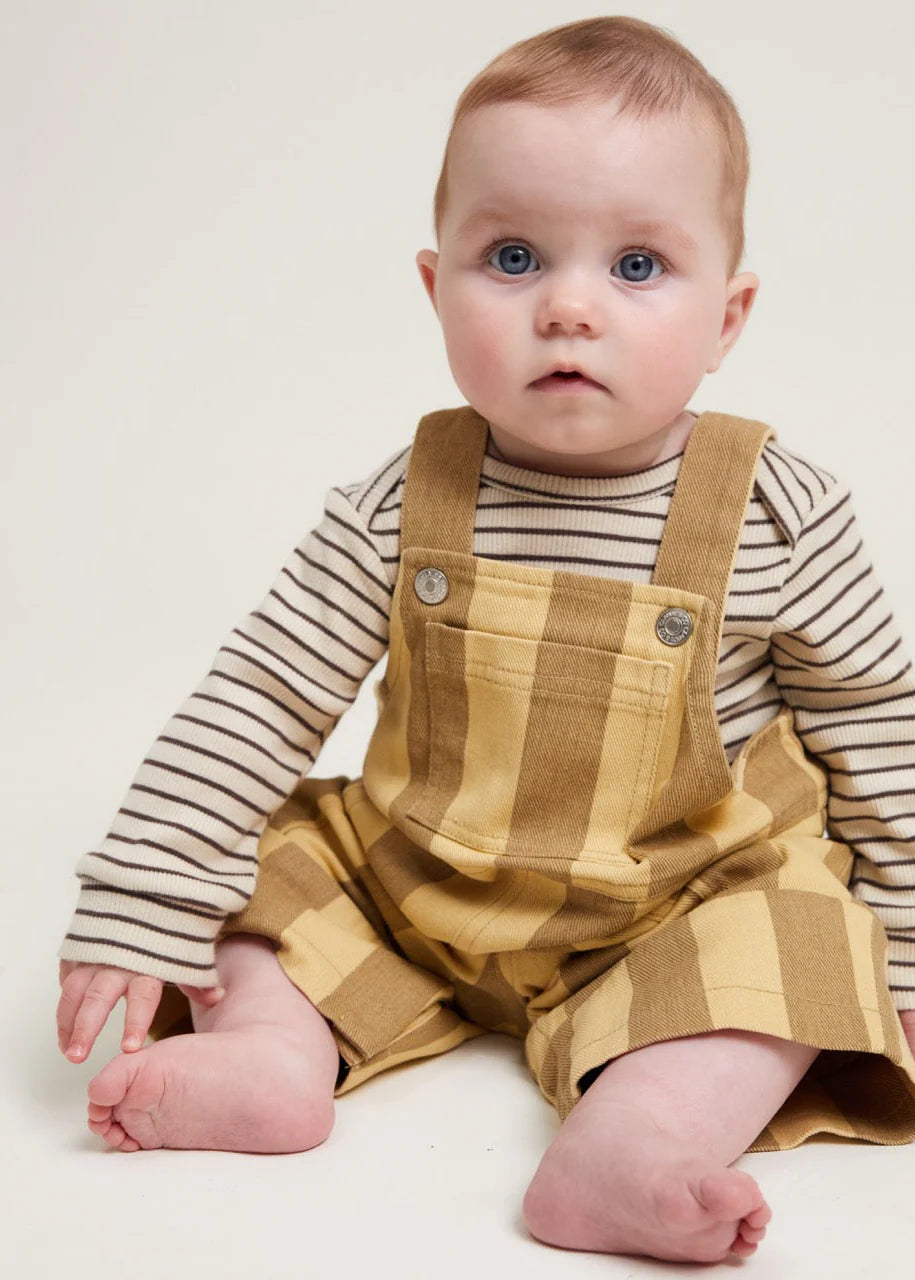 Blythe Banoffee Stripe Dungaree
