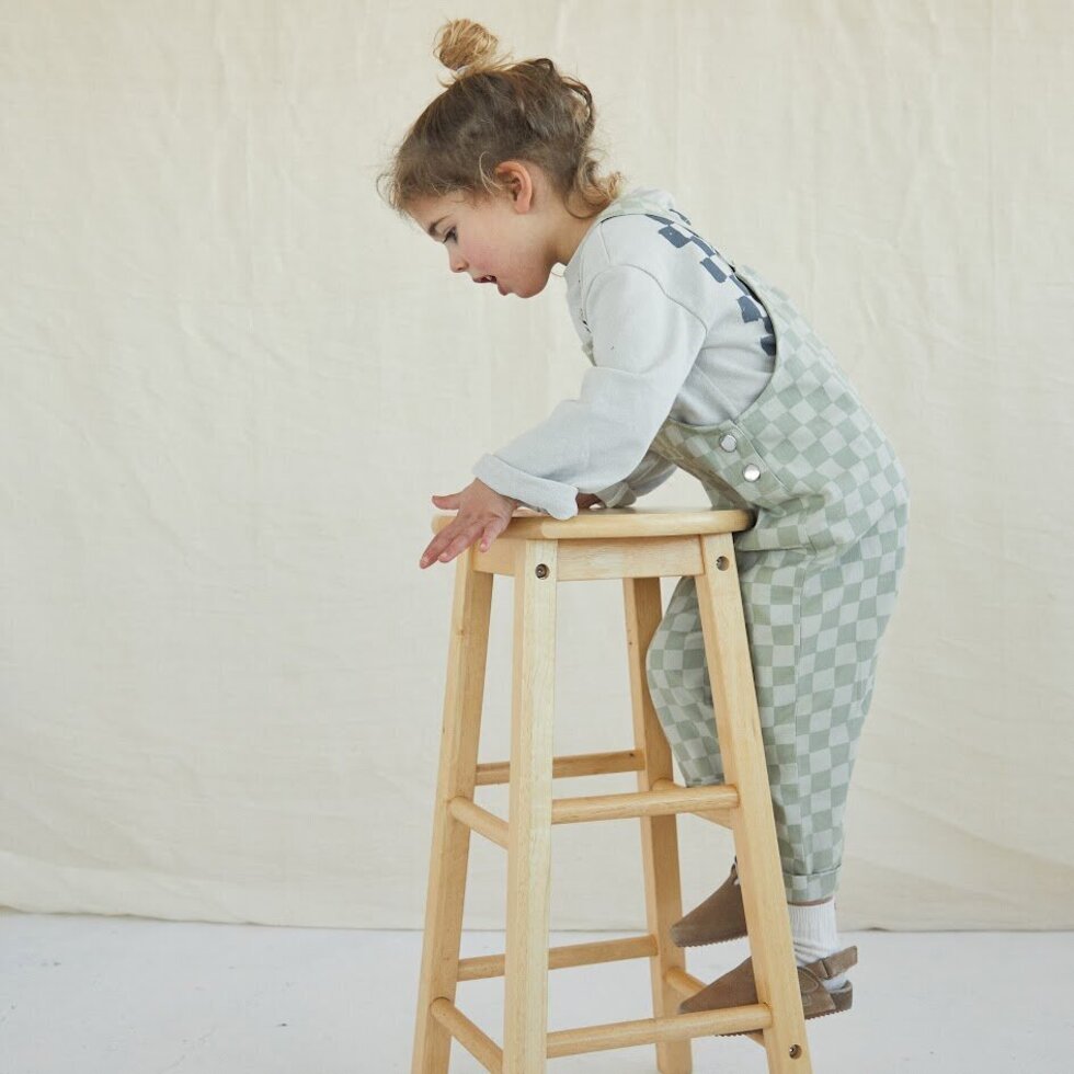 Olive Checkerboard Dungaree