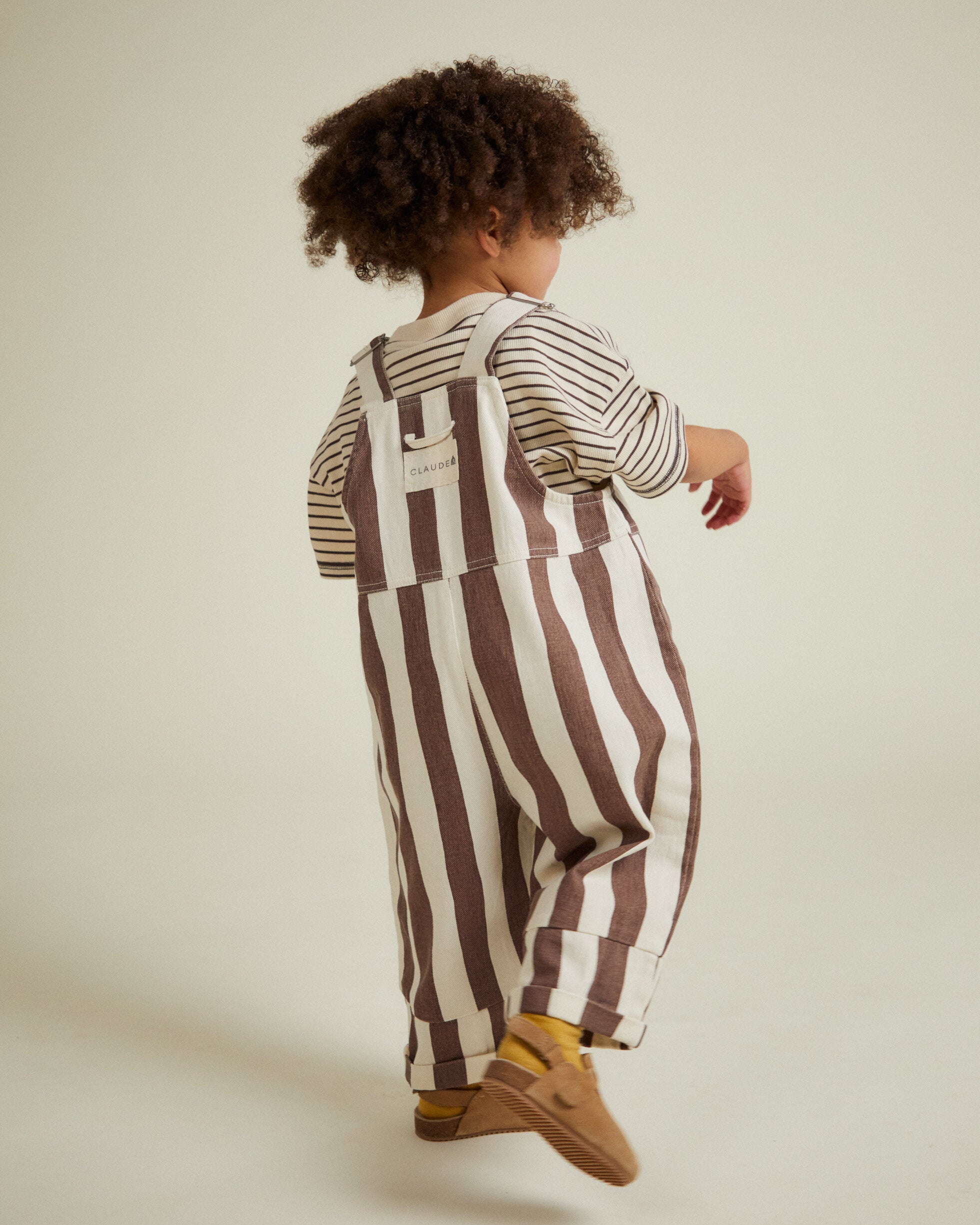 Blythe Choc Stripe Dungaree