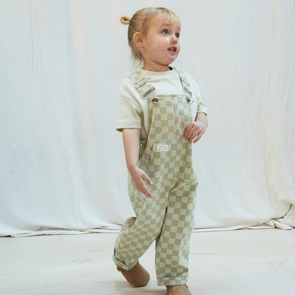 Olive Checkerboard Dungaree