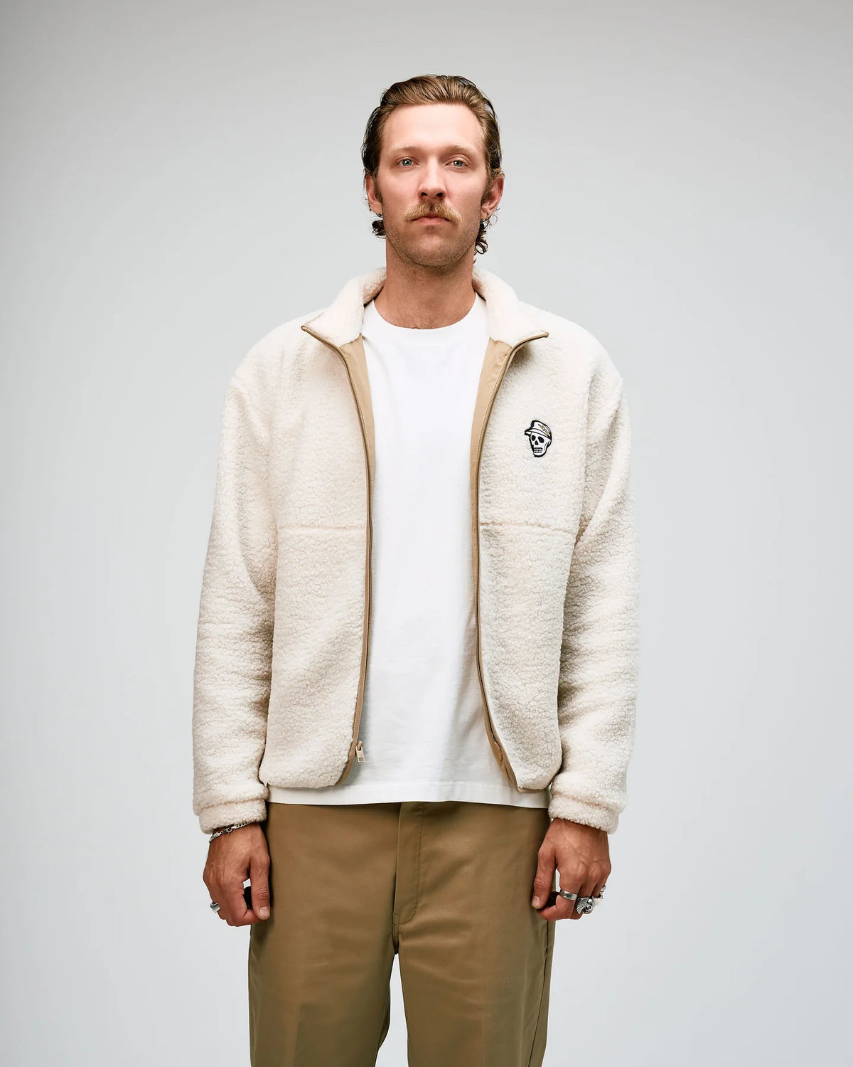 Full Zip Sherpa Jacket - Natural