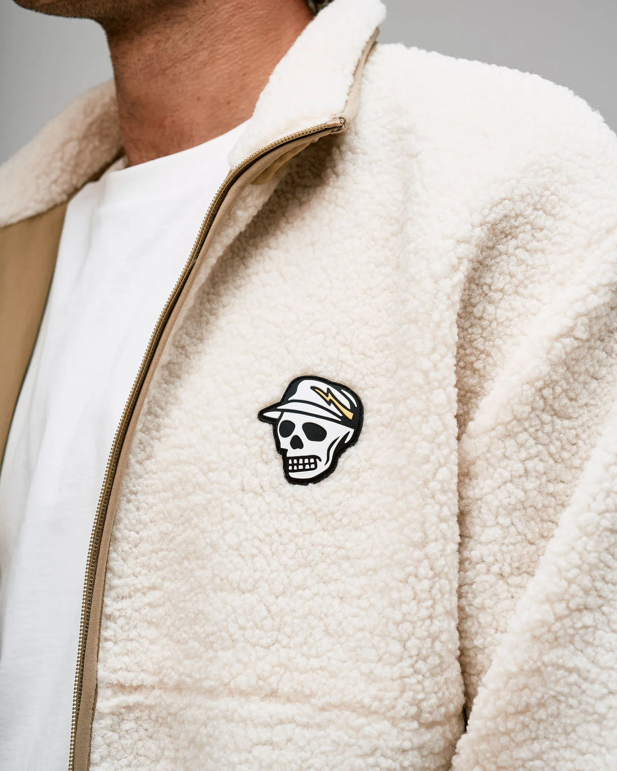 Full Zip Sherpa Jacket - Natural