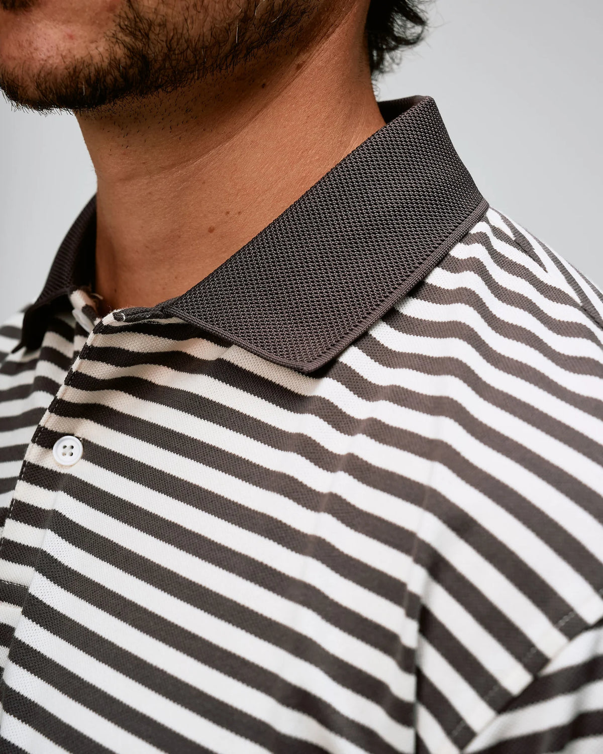 Camelback Polo - Brown / White Stripe