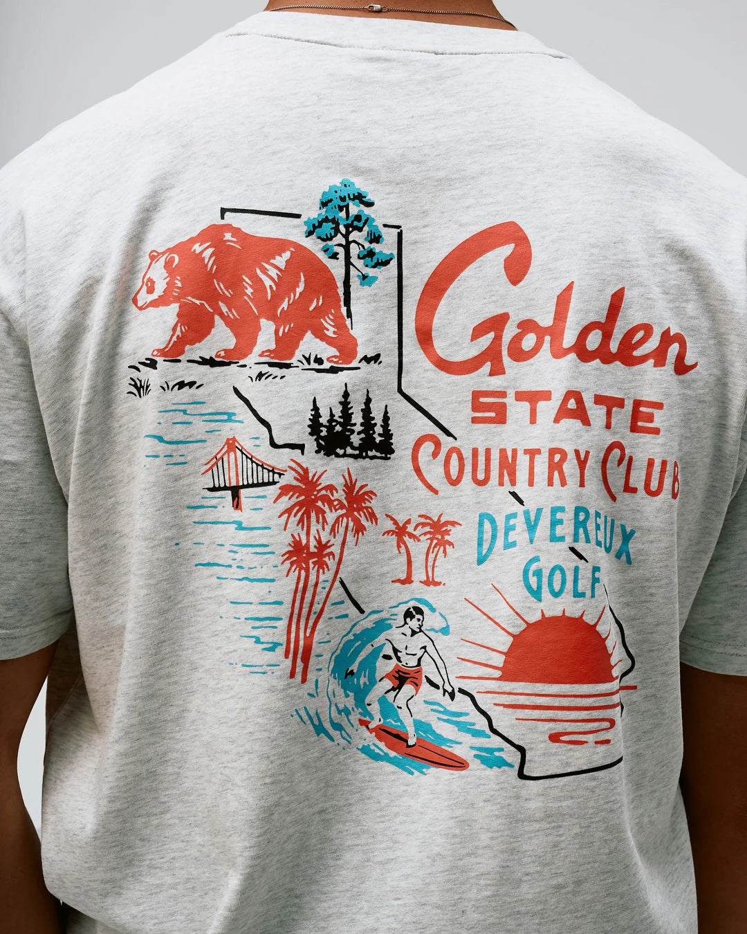 Golden State Country Club Tee - White Heather