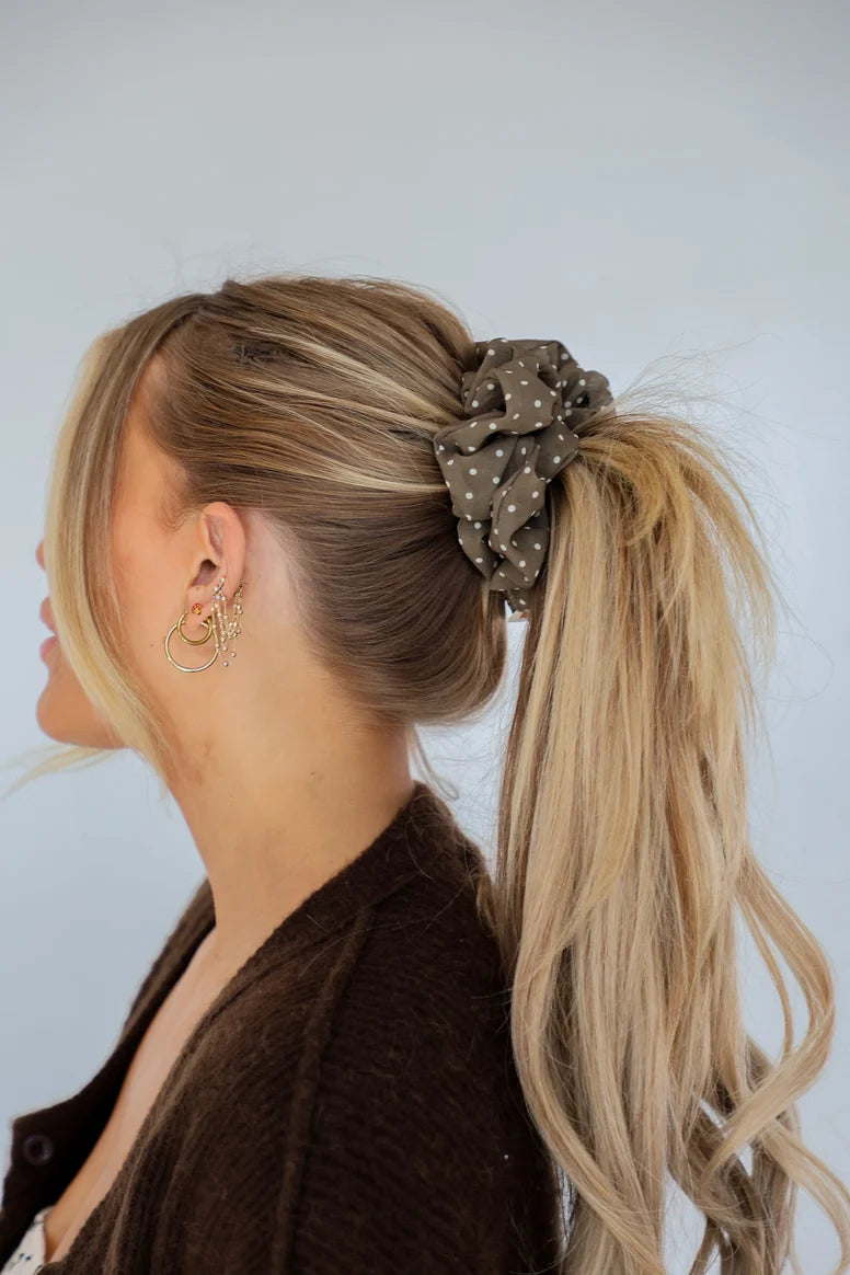 Polka Dot Oversized Scrunchie