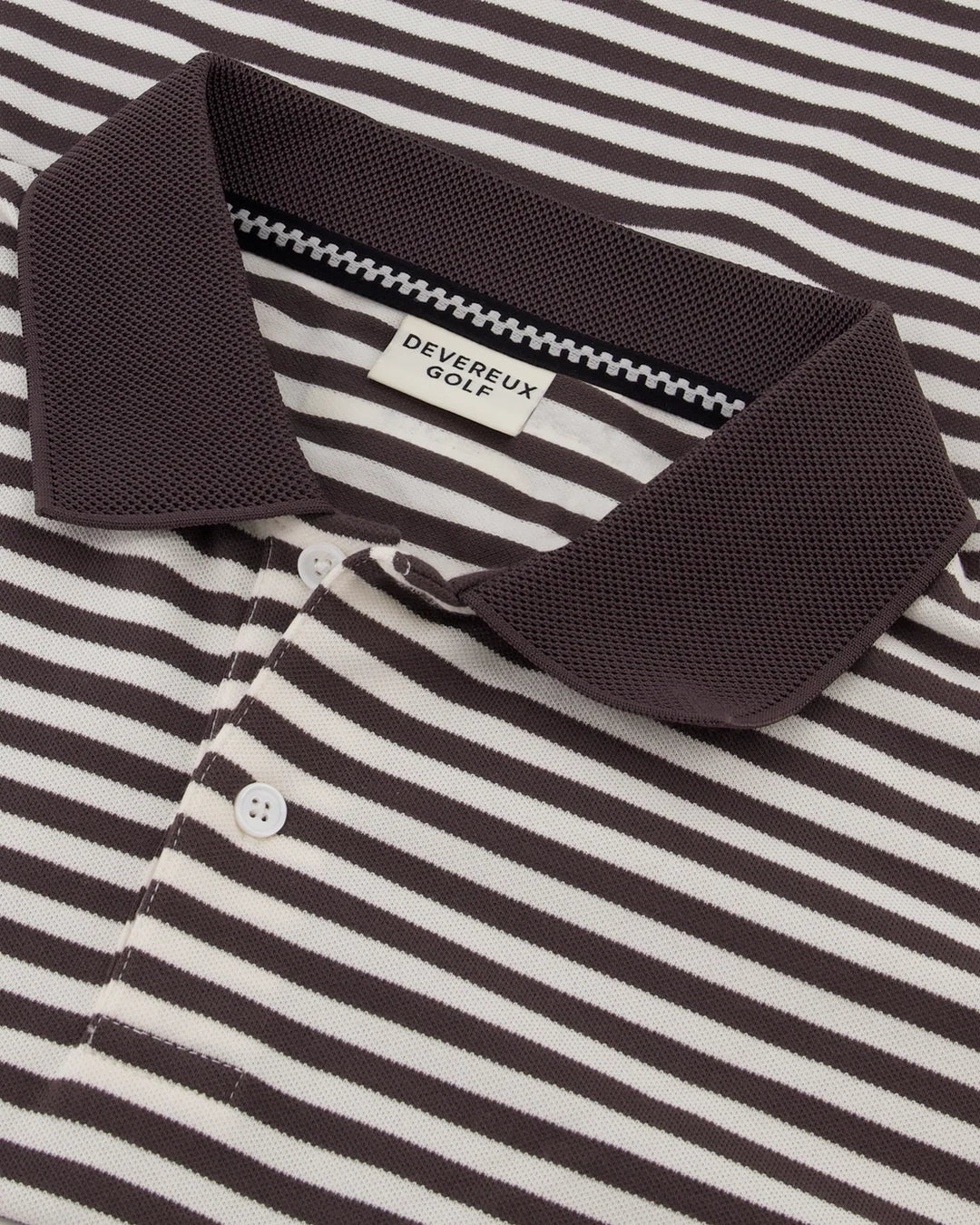 Camelback Polo - Brown / White Stripe