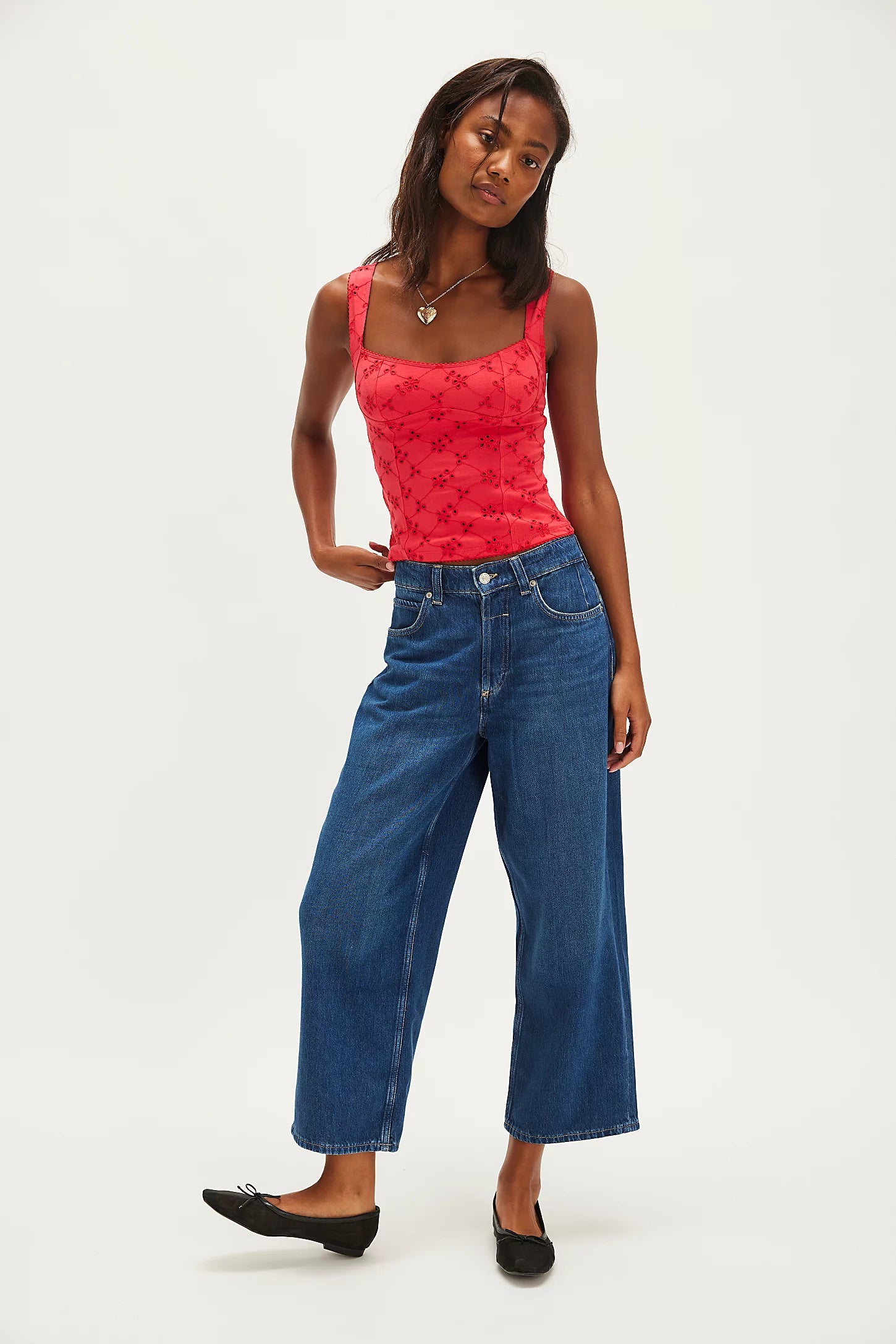 Full bloom eyelet cami