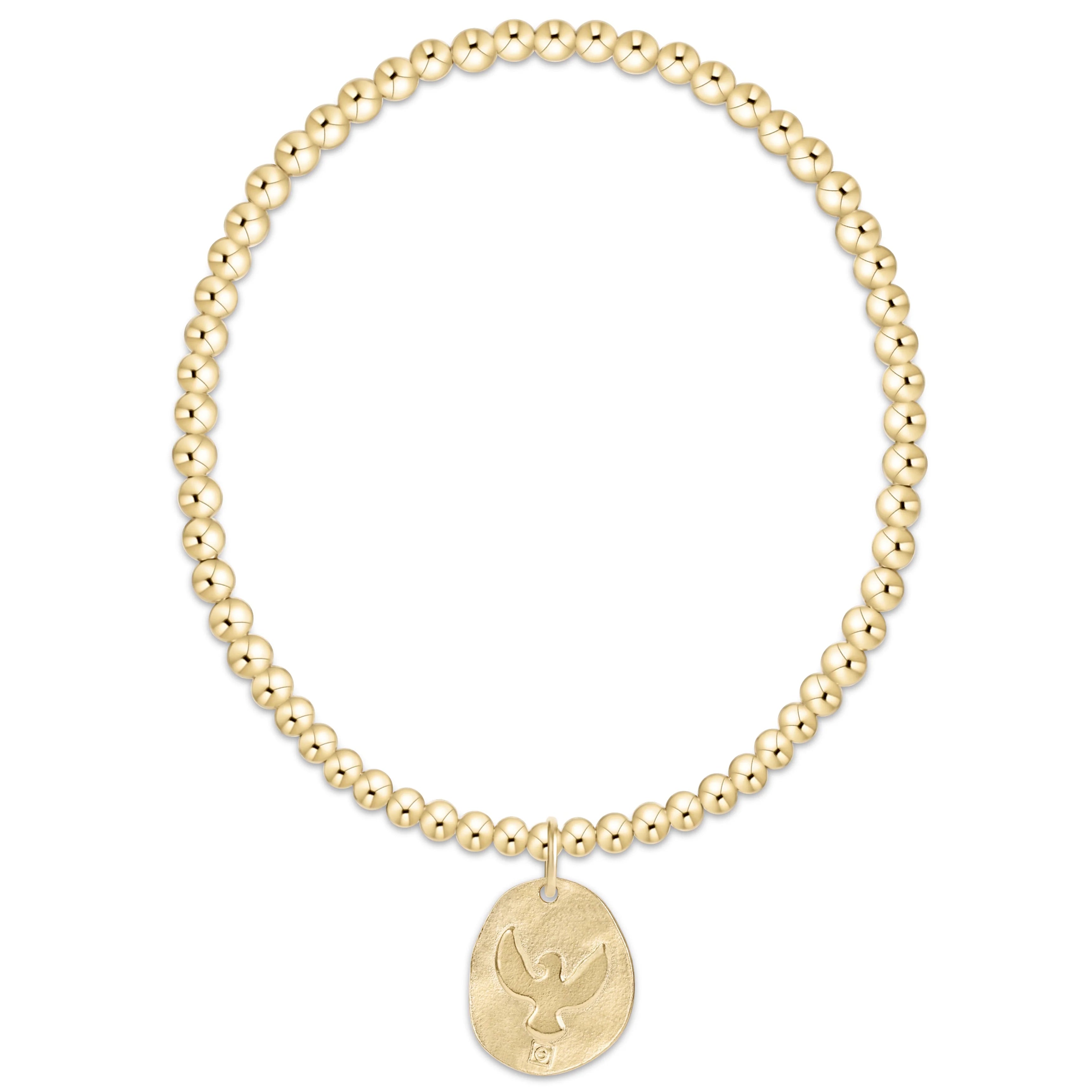 Classic Gold 3mm Bracelet - Inspire America Gold Charm
