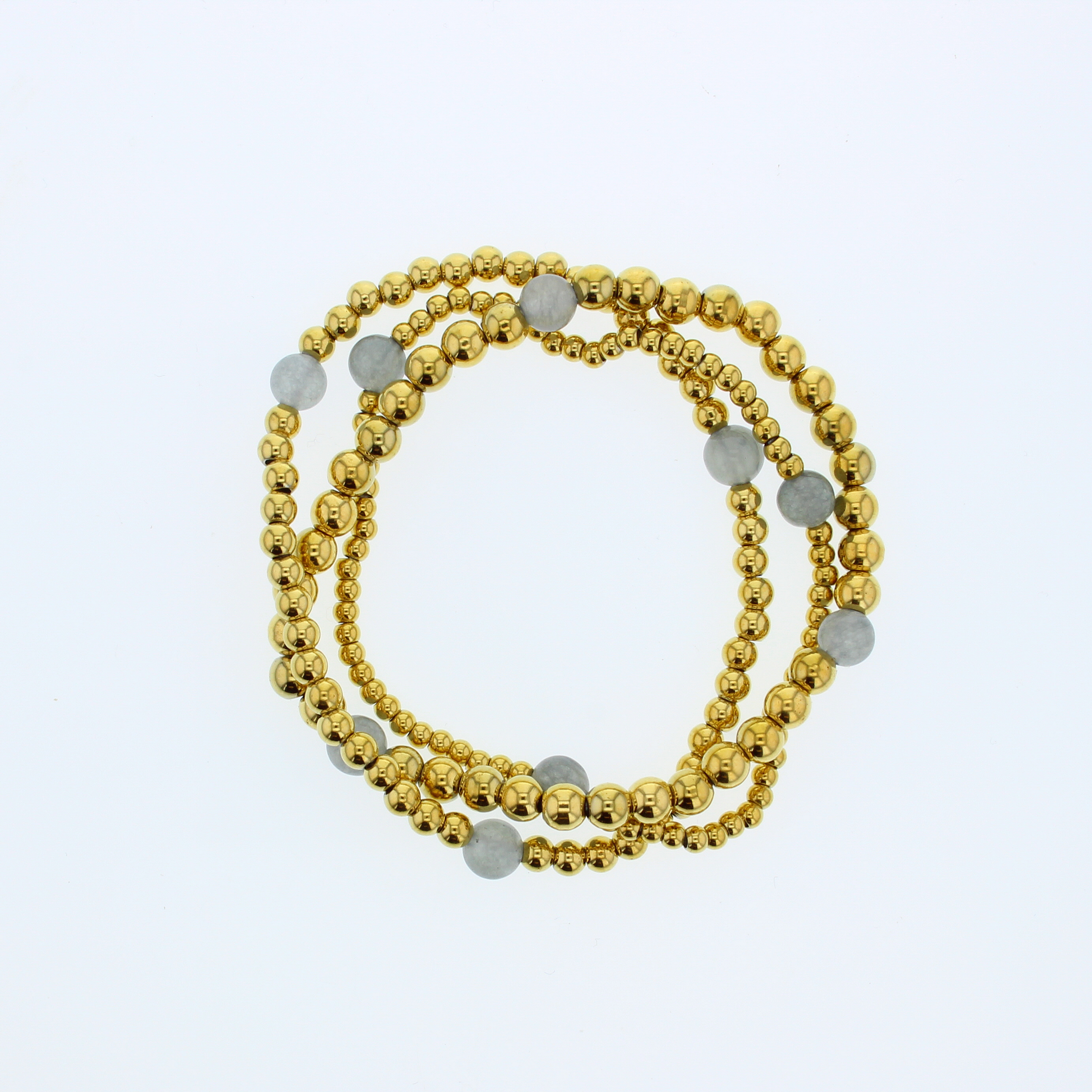 Gold Sadie Beaded Bracelet Stack