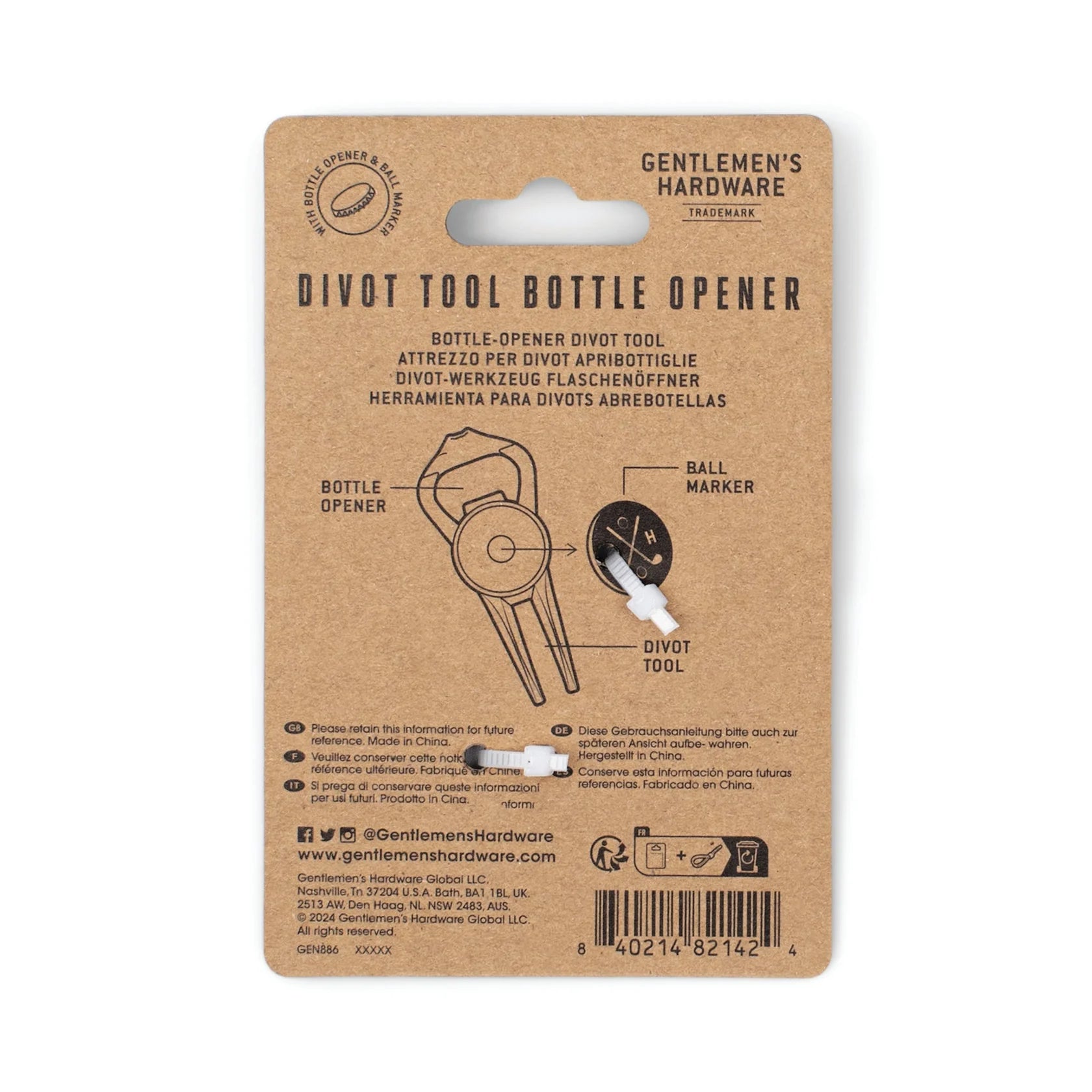 Divot Tool Bottle Opener