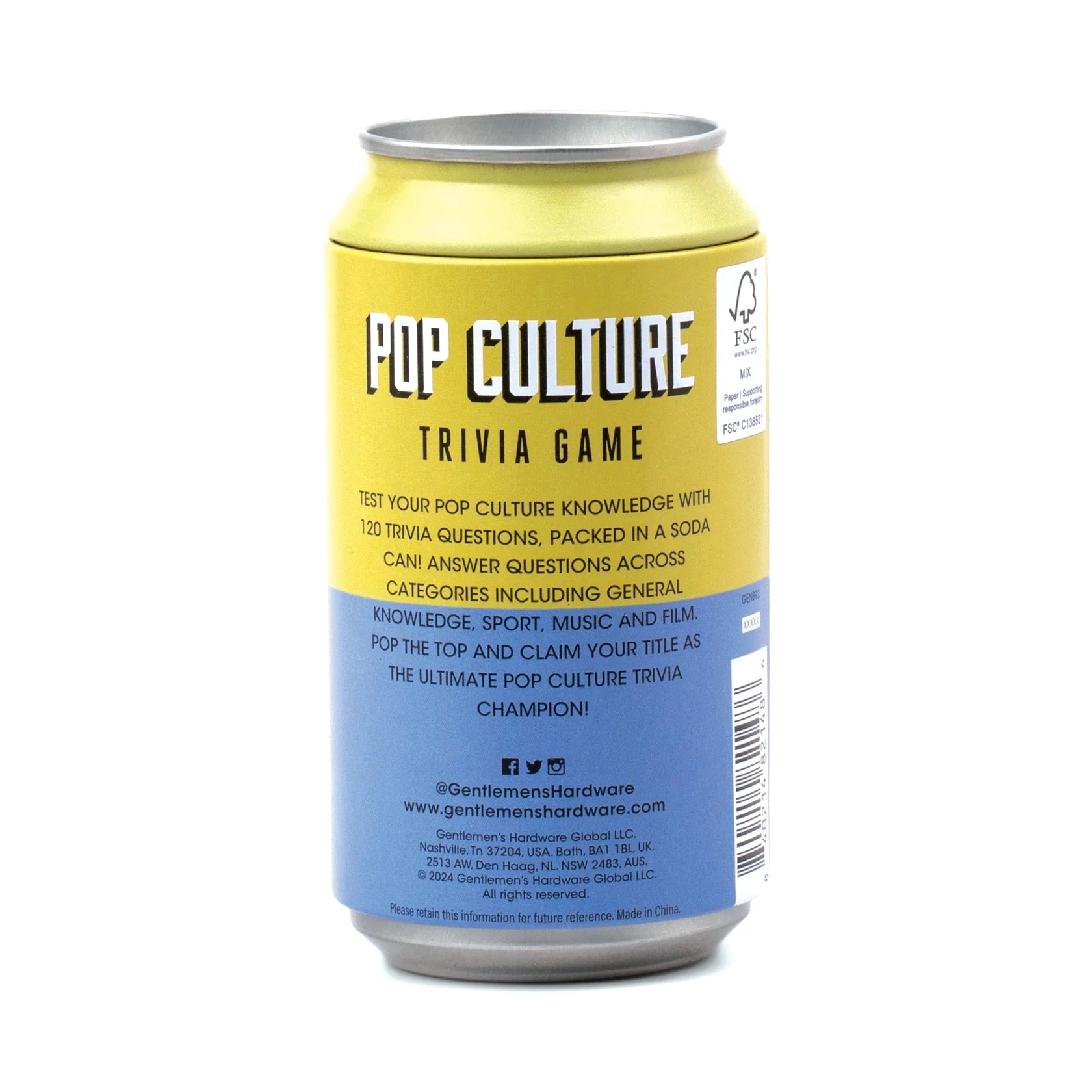 Pop Quiz In A Can