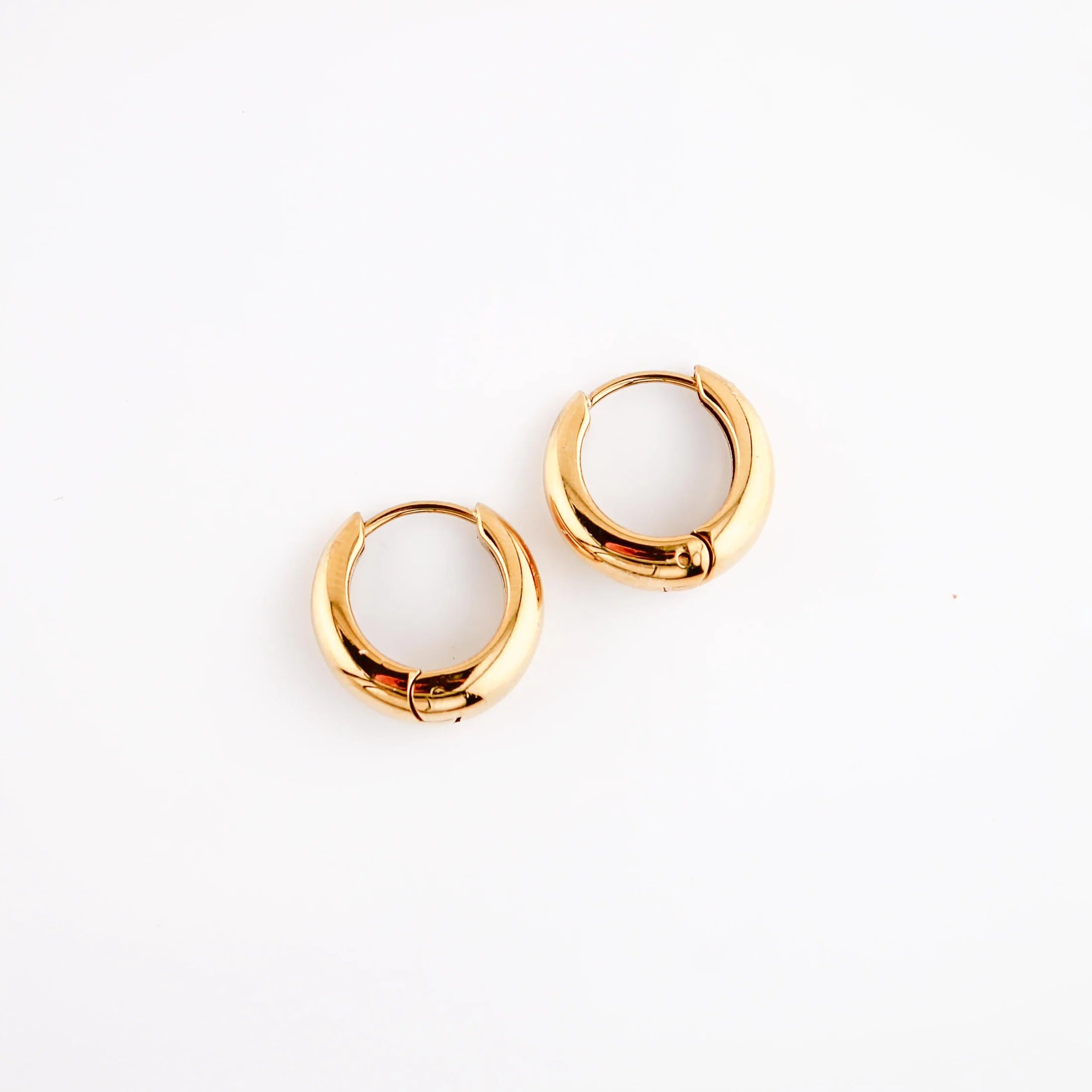 Below Deck Huggie Earrings, gold