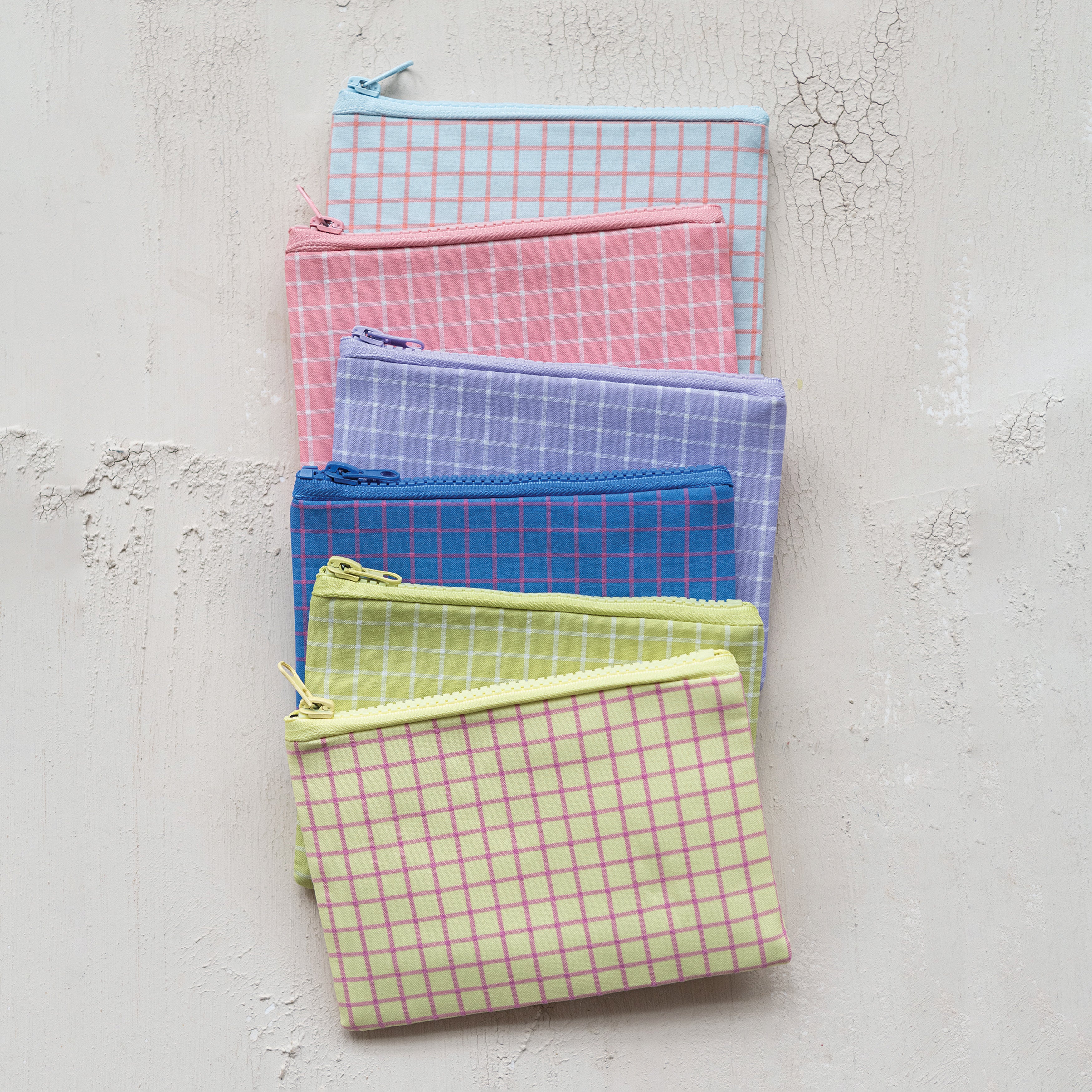 Grid Zip Pouch