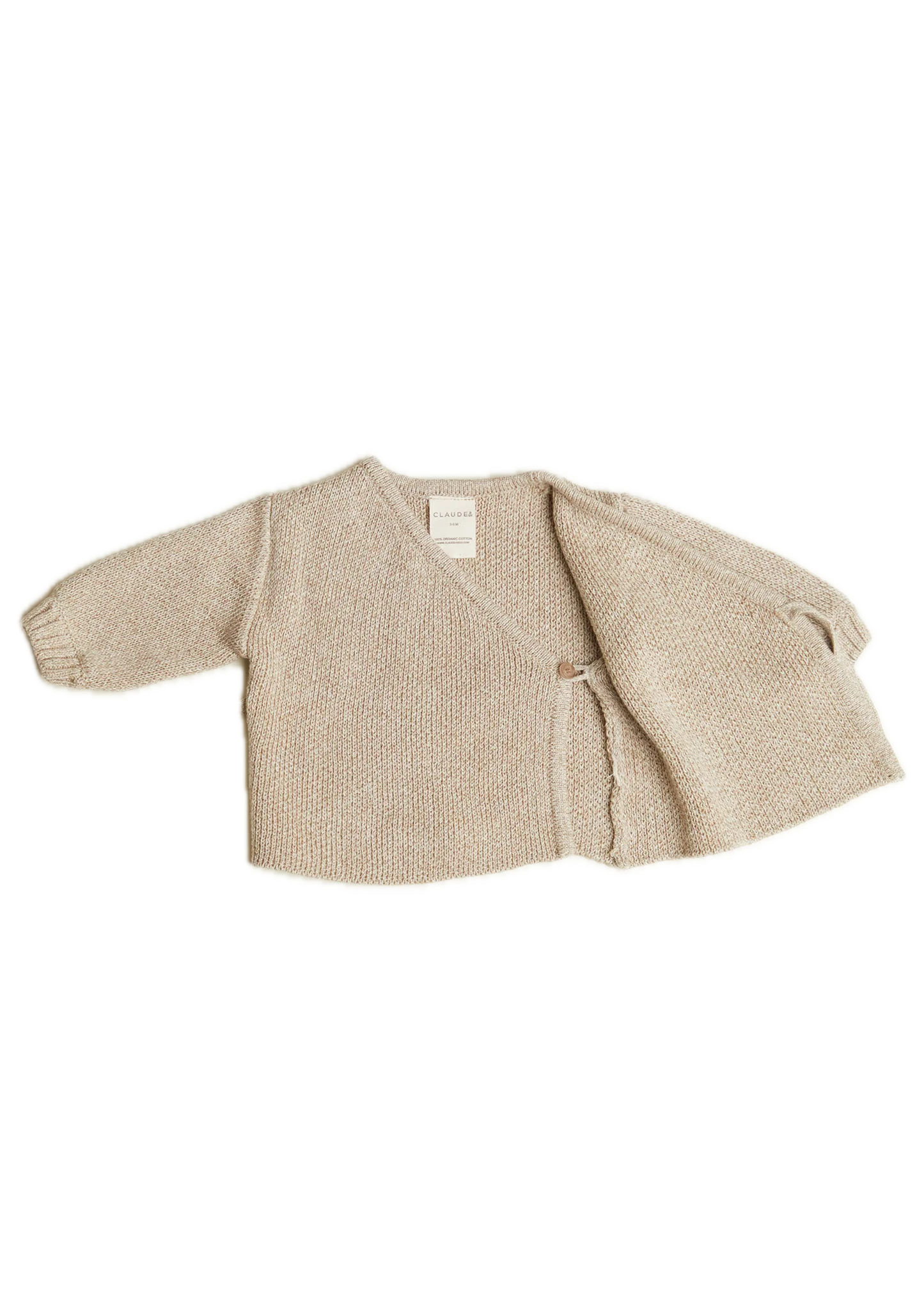 Hampton Oat Wrap Cardigan With Hat