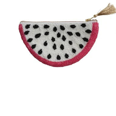 Glass Beaded Woven Fruit Pouch