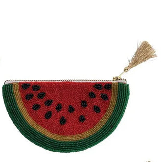 Glass Beaded Woven Fruit Pouch