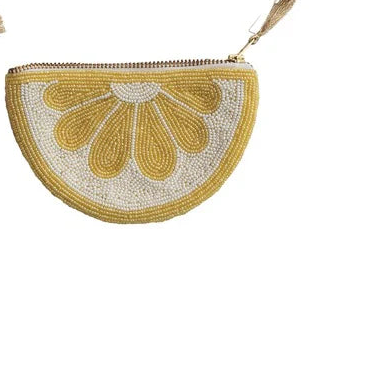 Glass Beaded Woven Fruit Pouch