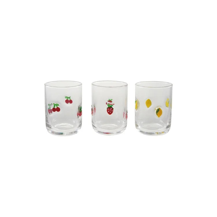 Drinking Glass with Embedded Fruit