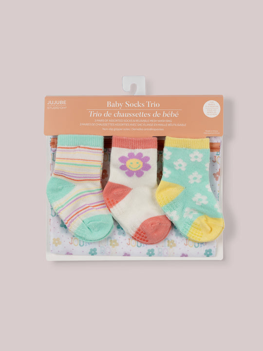 3-Pack Soft Durable Baby Socks Set